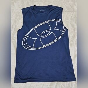 Under Armour Navy Blue Sleeveless Logo Tank